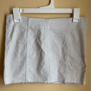 Free People Striped White Mini Skirt